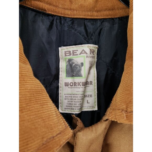 Bear River Insulated Coveralls Mens Large Brown Twill Workwear With Zipper - Picture 8 of 10